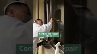 CASEGlass window scratches repairRemoval [upl. by Magulac]