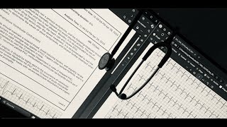 Male Heart Auscultation  ECG and BP monitoring w Skips and Tachy ECG 2x BP Cuff [upl. by Romalda19]