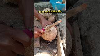 Coconut shell knife Remove the coconut from the shell [upl. by Annawyt]