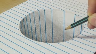 Round Hole Drawing Trick Art With Graphite Pencil [upl. by Benni264]