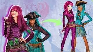 Disney Descendants 2 from movie to cartoon style [upl. by Yehs313]