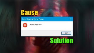 unspecified error while copying file or folder windows 1011 [upl. by Rafter]