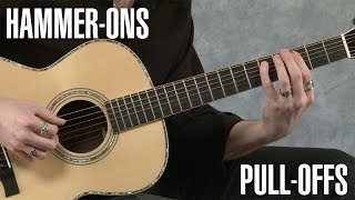 HammerOns and PullOffs Guitar Lesson [upl. by Noyar]