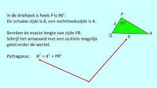 Zijden berekenen in driehoeken 2 zijden gegeven [upl. by Llerrehs]