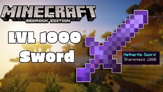 How to Get a Sharpness 1000 Sword In Minecraft Bedrock [upl. by Niklaus]