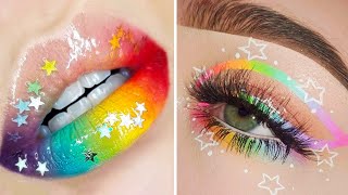 243 Vibrant Rainbow Eye amp Lip Makeup 🌈 Stunning amp Creative Looks [upl. by Eddra]