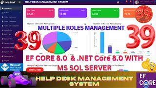 EP 39 Help Desk Management System EF Core NET Core ll NET 80 Tickets Users Roles Management🚀💥 [upl. by Itsa]