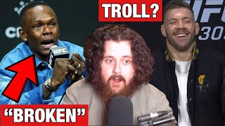 The MMA Guru Reacts to Israel Adesanya CRYING After Dricus Du Plessis ROASTS Him [upl. by Akers379]