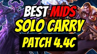 Best Mid Laners to SOLO CARRY Patch 44c [upl. by Niklaus]