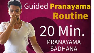 20 MIN PRANAYAMA  DAILY PRANAYAMA SEQUENCE  ​⁠PrashantjYoga [upl. by Walworth]