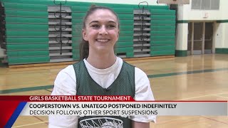 Cooperstown Unatego Girls Basketball Players React to News of State Tournament Postponement  Full [upl. by Rekyr996]