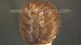 French twist tips and techniques using a French Hair comb by Byrd Designs [upl. by Leandre]