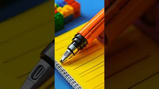 a pen writing on a notebookLego stylelego movie stylebright colours block building stylepenbook [upl. by Aivuy]