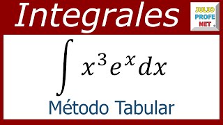 INTEGRACIÓN POR MÉTODO TABULAR  Ejercicio 1 [upl. by Phares]