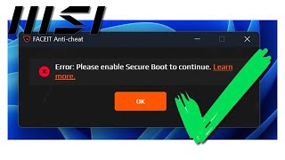 Решение ошибки FACIET AC Please enable Secure Boot  MSI [upl. by Uird149]