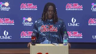 PRESSER Ole Miss TE DaeQuan Wright ahead of Arkansas [upl. by Atekin]