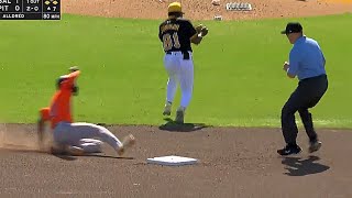 Enrique Bradfield Jr Shows off UNREAL SPEED in Spring Training Game [upl. by Anilehcim642]