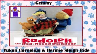 2009 Rudolph the Red Nosed Reindeer Yukon Cornelius Sleigh Ride Plush By Gemmy [upl. by Kanya251]