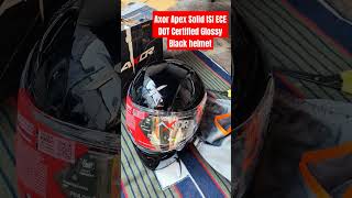 Axor Apex Solid ISI ECE DOT Certified Glossy Black helmet axorhelmets [upl. by Dranel]