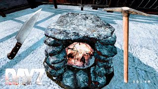 DayZ How to Build Chimney with Mine Stone Upgrade Fire Place [upl. by Lemraj]