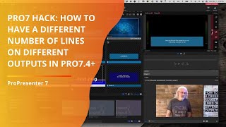 ProPresenter 7 Tutorial How to have a different number of lines on different outputs [upl. by Boy]