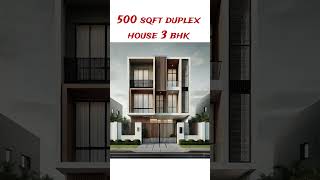 500 saft duplex house design 3 bhk  2 floor house   20 × 25 house elevation under 10 Lacs [upl. by Digirb]