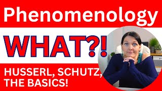 Phenomenology for beginners  Husserl and Schutz explained  Intentional consciousness essence etc [upl. by Ecnahoy710]