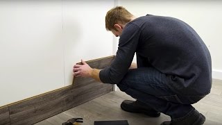 How to Horizontally Install Pergo Laminate Flooring On Your Walls [upl. by Ahsait521]