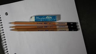 Bruynzeel Design Pencils in HB 1B and 2B Review [upl. by Nojram821]