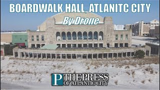 Atlantic Citys Boardwalk Hall and Kennedy Plaza by drone with Joe Martucci [upl. by Ardnassac]