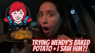 Trying Wendy’s Baked Potato  I SAW HIM 😱😳 [upl. by Aletta]