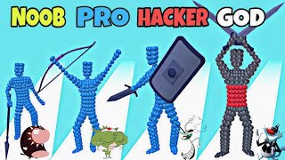 NOOB vs PRO vs HACKER vs GOD In Angle Fight 3D Oggy vs Jack Bob vs Taplu [upl. by Enileoj]