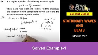 Class 11 Physics  Stationary Waves amp Beats  7 Solved Example1 on Superposition of Waves [upl. by Gniy]