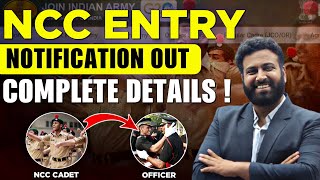 NCC Entry 2024 Notification Out🔥 Complete Details Eligibility Last Date Learn With Sumit [upl. by Aleiram557]