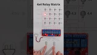 4x4 Relay Matrix Control Using an 8Channel Relay Module [upl. by Ingemar]