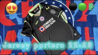 REVIEW DEL NUEVO JERSEY JOMA DE CRUZ AZUL DE PORTERO TEMPORADA 20222023 [upl. by Celia]