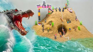 The Flood Disaster In Lego Tunnel Was Caused By Giant Crocodile Monster Causing Floods And Tsunamis [upl. by Neeloc107]