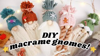 Macrame Gnome Ornament DIY Tutorial 3 Different Ways [upl. by Yenaled]