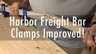 Harbor Freight Bar Clamps Improved  Jigs 4 [upl. by Adile]