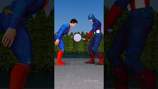 Superman vs Batman vs Spiderman funny head challenge spiderman marvel shorts short ytshorts [upl. by Steck]