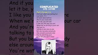 Avril Lavigne  Complicated Lyrics shorts [upl. by Eeimaj86]