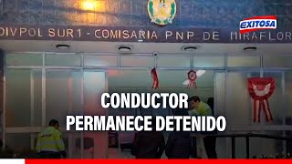 🔴🔵Choque múltiple en Miraflores Conductor de bus que provocó accidente permanece detenido [upl. by Ryle94]