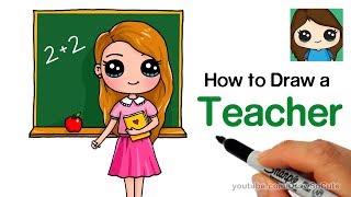 How to Draw a Teacher Easy  Back to School [upl. by Dunson]