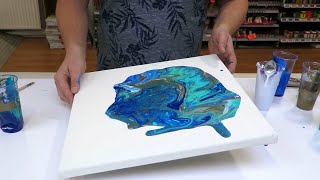 HOE WERKT POURING PAINTING Gieten Met Acrylverf Fluid Painting Acrylic Pouring Floetrol [upl. by Eisiam]