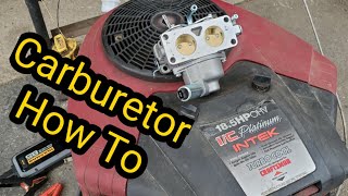 Carburetor Replacement Briggs V Twin How To [upl. by Ednalrym]