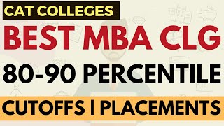 Best MBA colleges between 8090 percentile in CAT  Cutoffs Placements Top Colleges [upl. by Niahs]