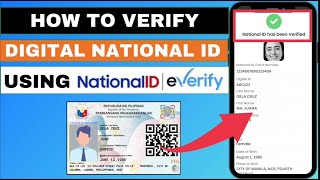 HOW TO VERIFY DIGITAL NATIONAL ID USING NATIONAL ID eVERIFY  HR LEAH G [upl. by Younglove282]