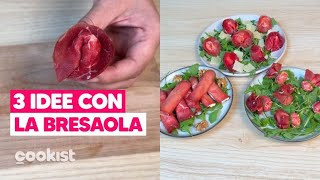 3 IDEE con la BRESAOLA antipasti super sfiziosi pronti in 5 MINUTI 😋 [upl. by Haceber]