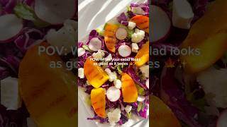 When persimmons are in season 🍂 persimmon saladrecipe fallrecipes saladyummy [upl. by Nahtanaj292]