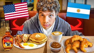 Desayuno en Argentina vs Estados Unidos 🇺🇸 [upl. by Hassadah209]